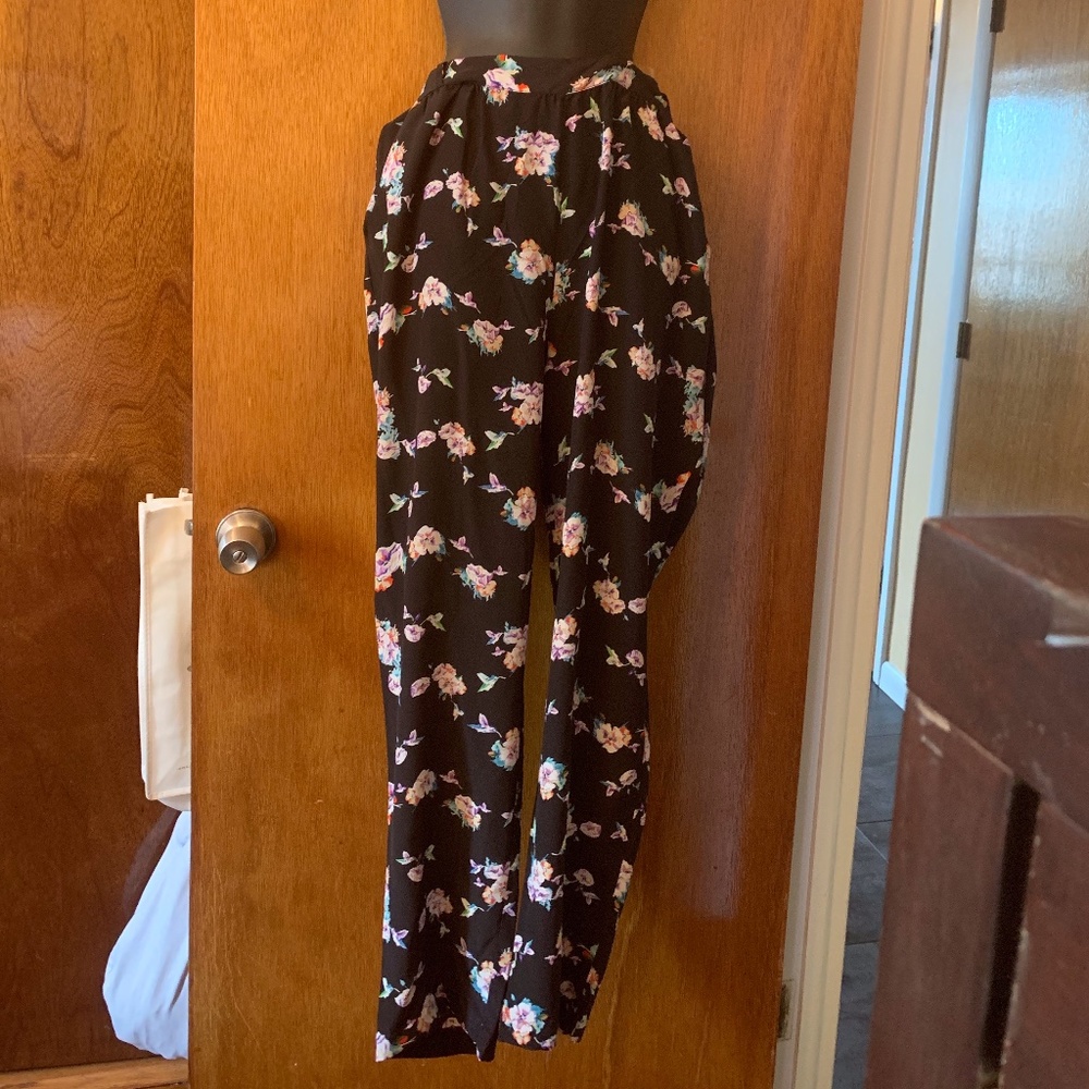 Yumi Kim Black Silk Pants Size L